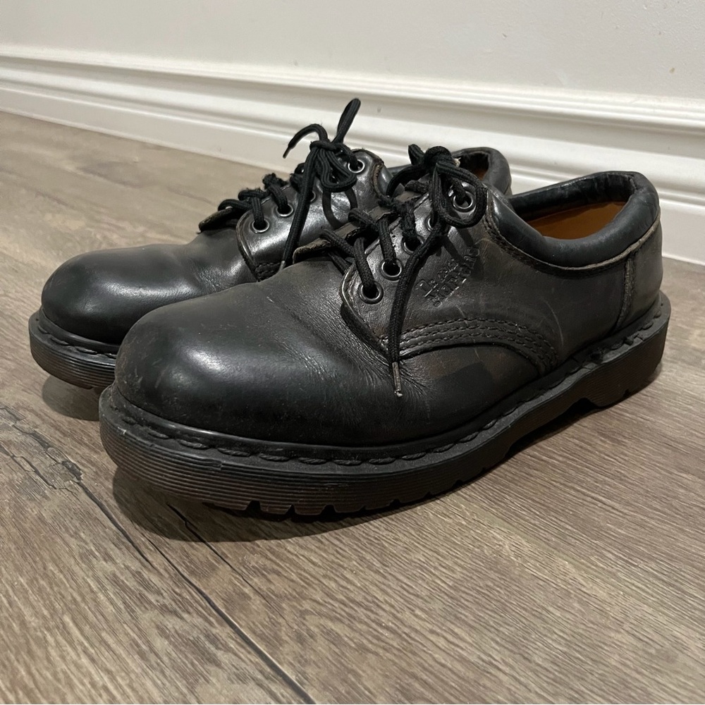 vintage 80s/90s Dr Martens Airwair mens black leather oxfords